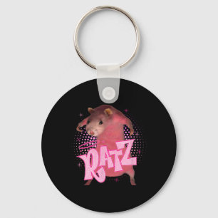 Ratz Fun Pink Mouse Rat Meme Mannen Vrouwen Hallow Sleutelhanger