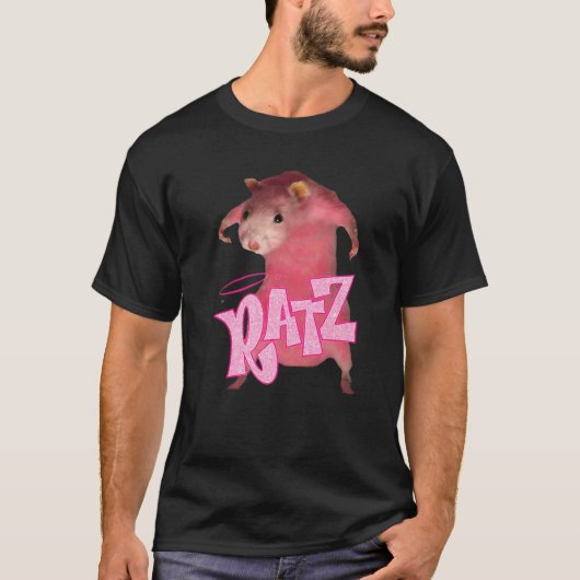 Ratz Pink Long Meme Funny Mouse Costume Ugly Chris T-shirt (Voorkant)