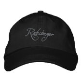 Ratzinger Baseballcap black Pet (Voorkant)