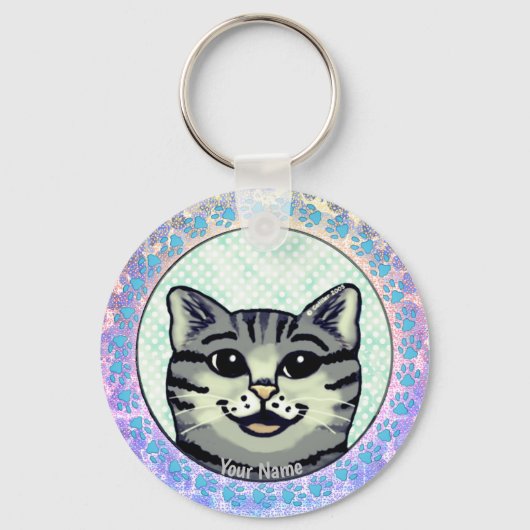 Ratzy cat Face sleutelhanger (Voorkant)