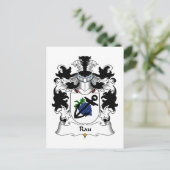Rau Family Crest Briefkaart (Staand voorkant)