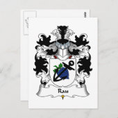 Rau Family Crest Briefkaart (Voorkant / Achterkant)