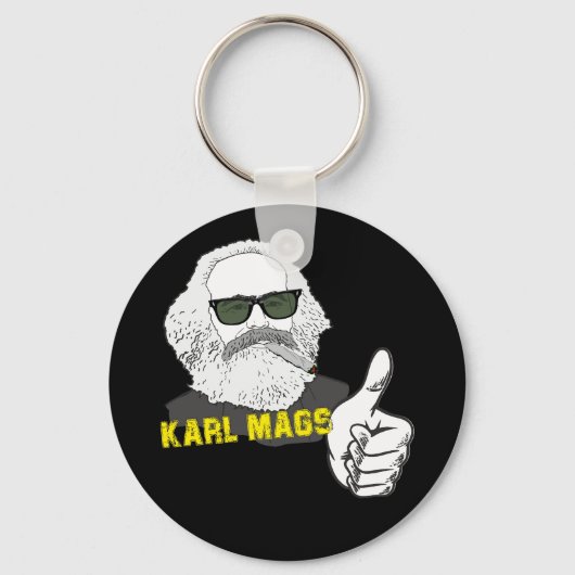 Rauchender Karl Mags mit Sonnenbrille Sleutelhanger (Voorkant)
