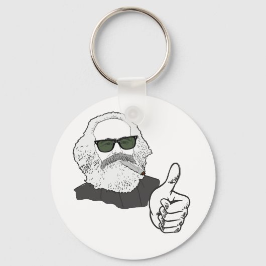 Rauchender Karl Marx mit Sonnenbrille Sleutelhanger (Voorkant)