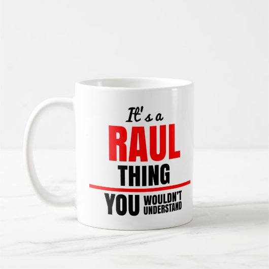 Raul ding dat je niet zou begrijpen koffiemok (Links)