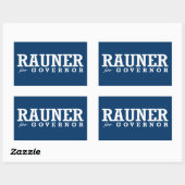 RAUNER FOR GOVERNOR 2014 RECHTHOEKIGE STICKER (Vel)
