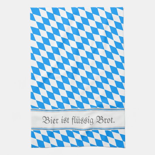 Raute Bayern/Beierse zuiver Theedoek (Verticaal)