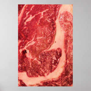 Rauw vlees Ribeye Steak Poster