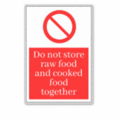 Rauw voedsel / gekookt voedsel sticker (Voorkant)