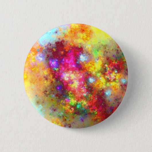 rauwe fractale kunst ronde button 5,7 cm (Voorkant)