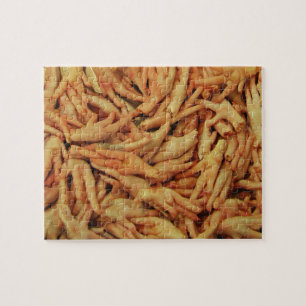 Rauwe kippenfeet legpuzzel