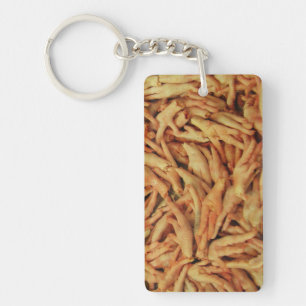 Rauwe kippenfeet sleutelhanger