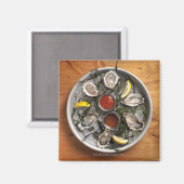 Rauwe oesters gerangschikt magneet (Voorkant / Achterkant)