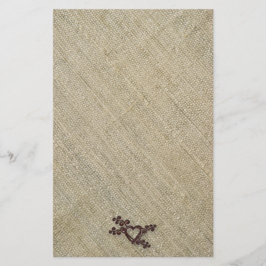 rauwe zijde briefpapier (Voorkant)