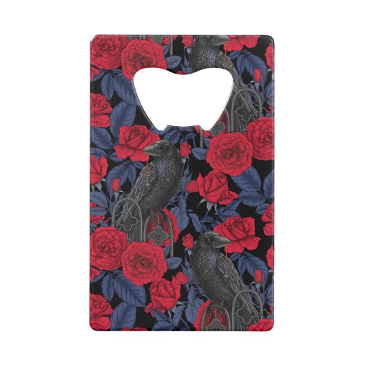 Ravages et roses avec des feuilles bleu foncé (Devant)