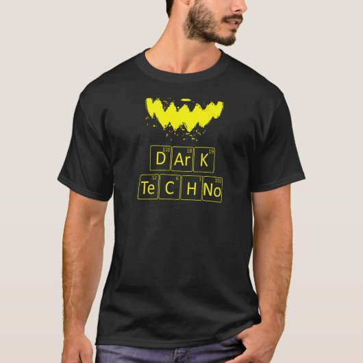 Rave Acid House Edm Dark Techno Backprint Periodic T-shirt (Voorkant)