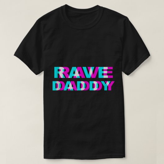 Rave Dad EDM Music Festival Father Optical Illus T-shirt (Design voorkant)