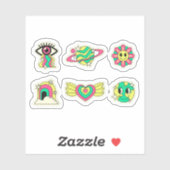 Rave-feest sticker set (Vel)