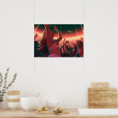 Rave girl onder de sterren poster (Keuken)