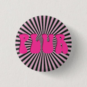Rave "PLUR" Pin Ronde Button 3,2 Cm