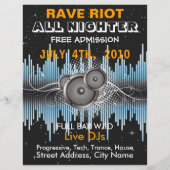 Rave Riot Music Flyer (Achterkant)