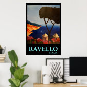 Ravello Italy - Retro Style Poster (Thuiskantoor)