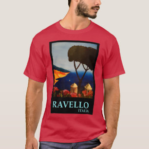 Ravello Salerno, Italië, Uitzicht van de kust van  T-shirt