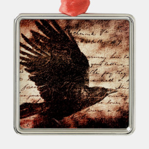 Raven 7 metalen ornament
