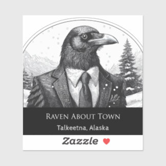 Raven About Talkeetna - gesneden vinyl Sticker