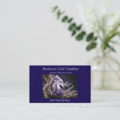 Raven Amethyst Healing Crystal Visitekaartje (Staand voorkant)