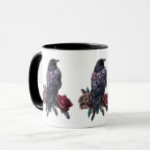 Raven and Roses Coffee Mok (Voorkant links)
