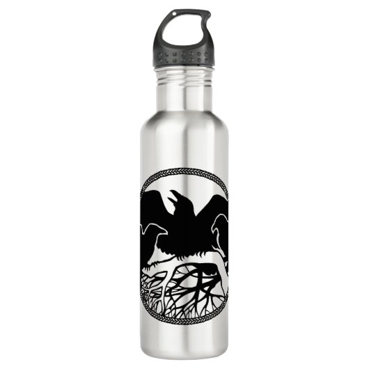 Raven Art Cool Crow Art Sport Bottle Waterfles (Voorkant)