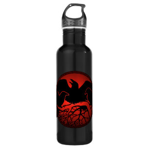 Raven Art Cool Crow Art Sport Bottle Waterfles