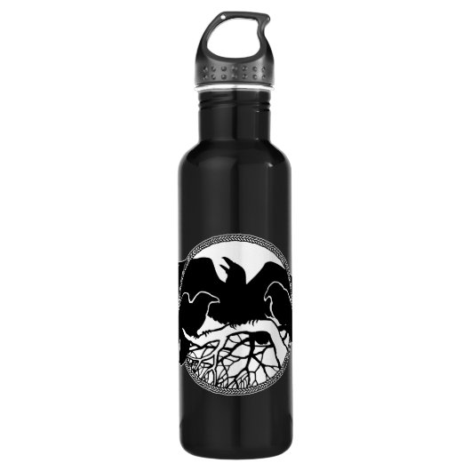 Raven Art Cool Crow Art Sport Bottle Waterfles (Voorkant)