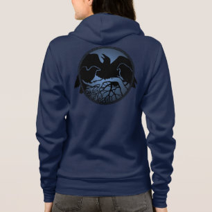 Raven Art Jacket Women's Raven Crow Sport Jacket Hoodie
