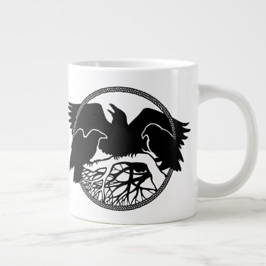 Raven Art Jumbo Mokken Cool Crow Art Cups en Mokke (Rechts)