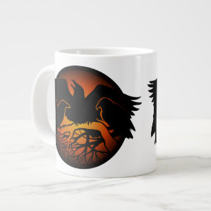 Raven Art Mok Wild Bird Coffee Mok Raven Cup