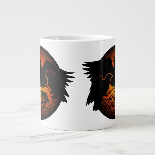 Raven Art Mok Wild Bird Coffee Mok Raven Cup (Voorkant)