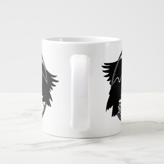 Raven Art Mok Wild Bird Coffee Mok Raven Cup (Achterkant)