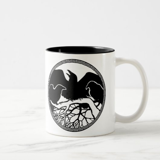Raven Art Mok Wild Bird Crow Cup Raven Mokken (Rechts)