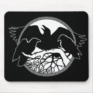 Raven Art Mouspads Cool Crow Art Computer Giften Muismat