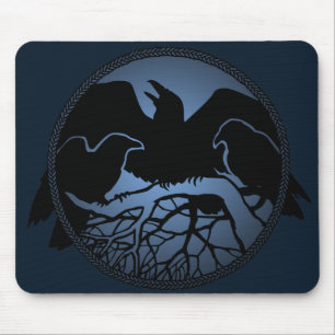 Raven Art Mouspads Cool Crow Art Computer Giften Muismat