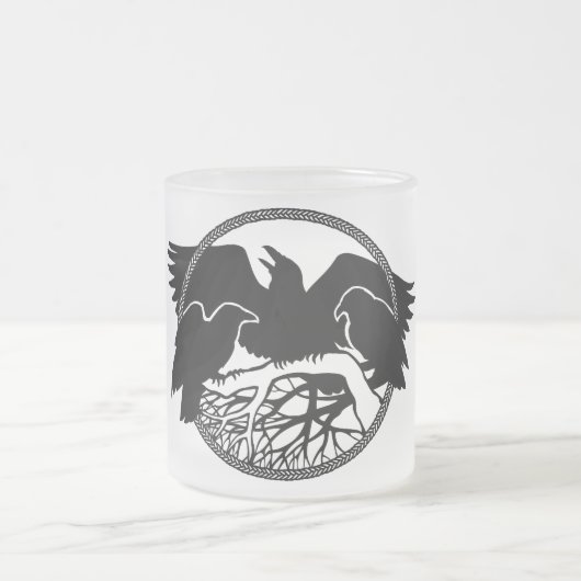 Raven Art Mug Wild Bird Beer Mug Raven Gasses (Centre)