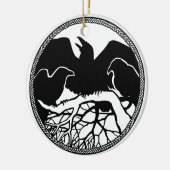 Raven Art Ornament Black Crow Decorations Gifts (Links)