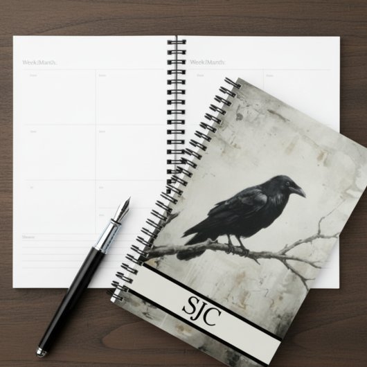 Raven Art Planner - Monogrammed Organizer