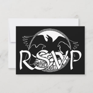 Raven Art RSVP Persoonlijke standaard art Kaart