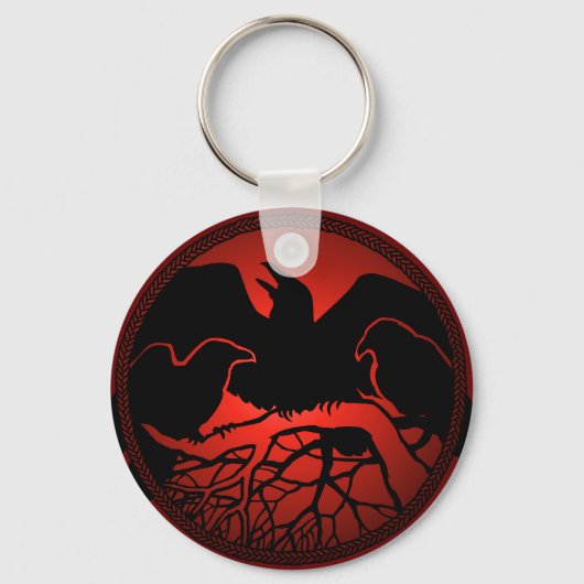 Raven Art Sleutelhanger Wildlife Crow / Raven Gift (Voorkant)