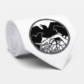 Raven Art Stropdassen Wildlife Crow / Raven Neckti (Opgerold)