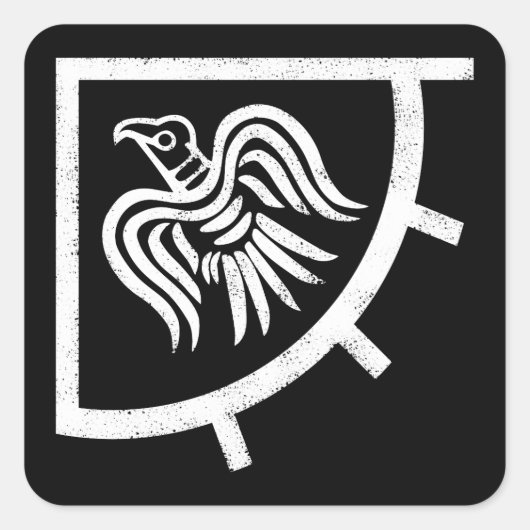 Raven Banner Viking Flag Vierkante Sticker (Voorkant)