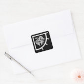 Raven Banner Viking Flag Vierkante Sticker (Envelop)